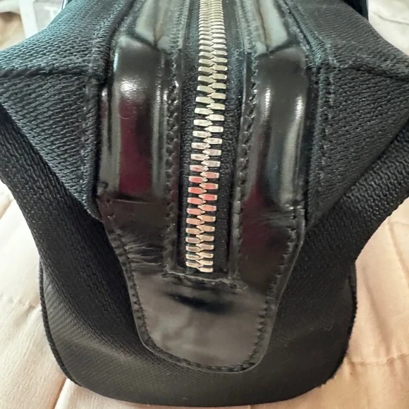 Vintage Salvatore Ferragamo Black Nylon & Patent Leather Mini Bag - Picture 5 of 9